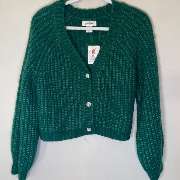 Jessica Simpson Sweaters - NWT Forest Green Jessica Simpson Cardigan Sweater